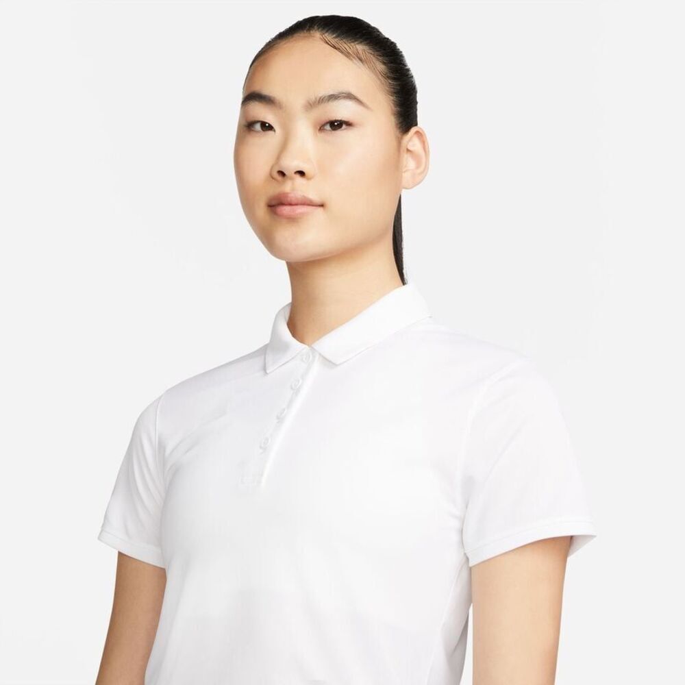 20. Nike White WOMENS NWT Dri-FIT Solid Short Sleeve Victory Golf Polo - Picture 3 of 7